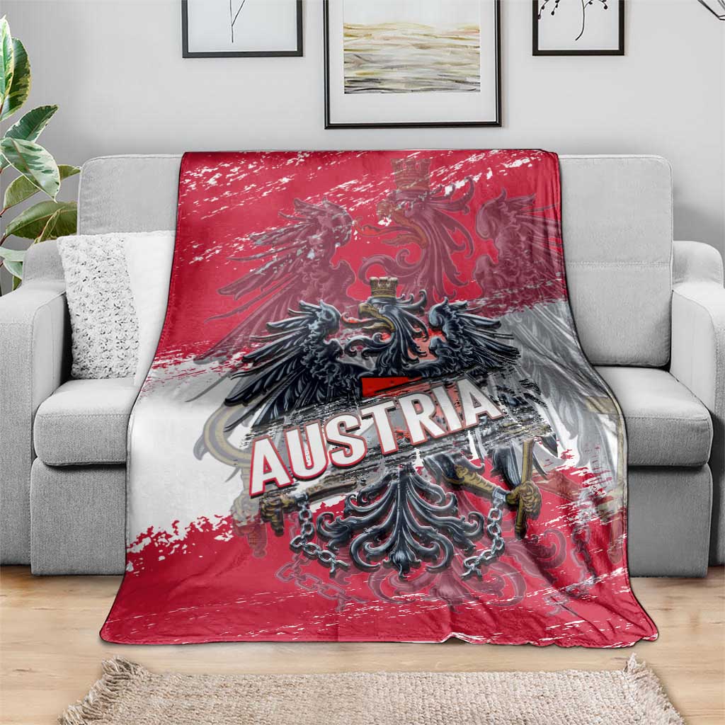 Coat Of Arms Austria Blanket Grunge Style