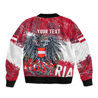Personalized Coat Of Arms Austria Bomber Jacket Grunge Style - Wonder Print Shop