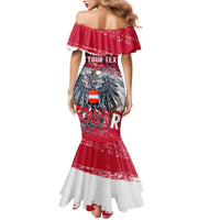 Personalized Coat Of Arms Austria Mermaid Dress Grunge Style - Wonder Print Shop