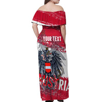 Personalized Coat Of Arms Austria Off Shoulder Maxi Dress Grunge Style - Wonder Print Shop
