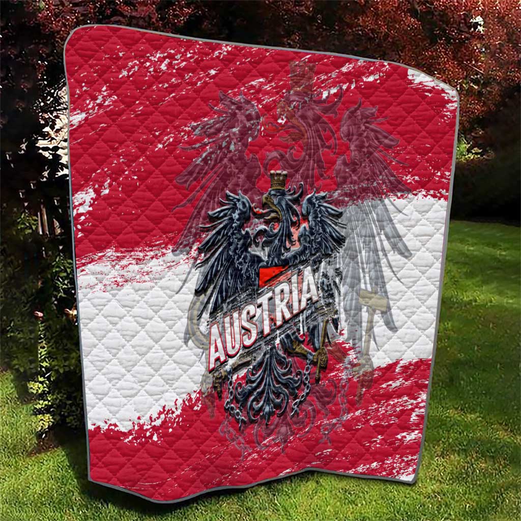 Coat Of Arms Austria Quilt Grunge Style - Wonder Print Shop