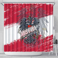 Coat Of Arms Austria Shower Curtain Grunge Style