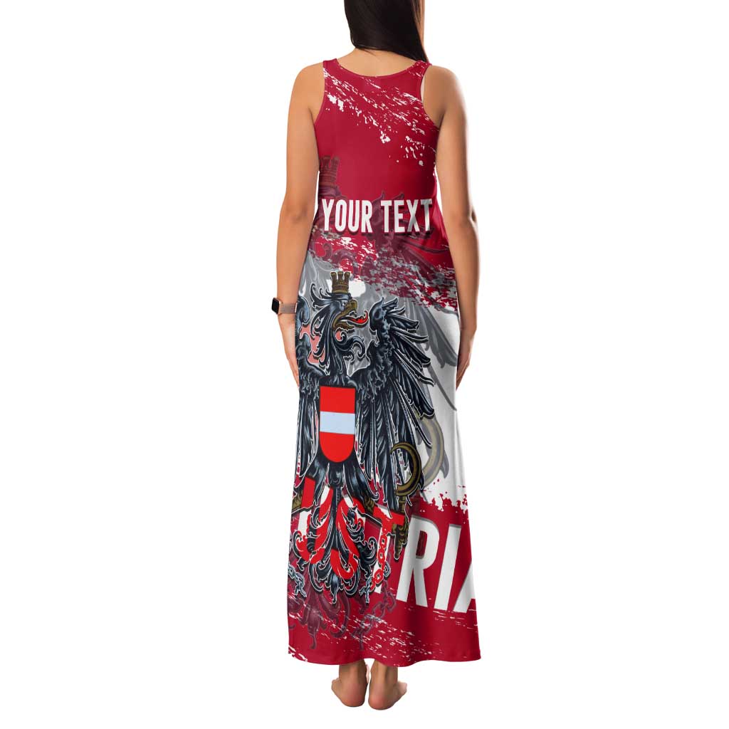 Personalized Coat Of Arms Austria Tank Maxi Dress Grunge Style - Wonder Print Shop