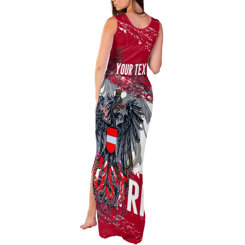 Personalized Coat Of Arms Austria Tank Maxi Dress Grunge Style - Wonder Print Shop