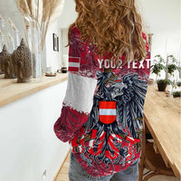 Personalized Coat Of Arms Austria Women Casual Shirt Grunge Style - Wonder Print Shop