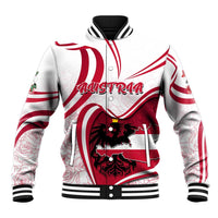 Personalized Austria In My Heart Baseball Jacket Osterreich Map Flag - Wonder Print Shop