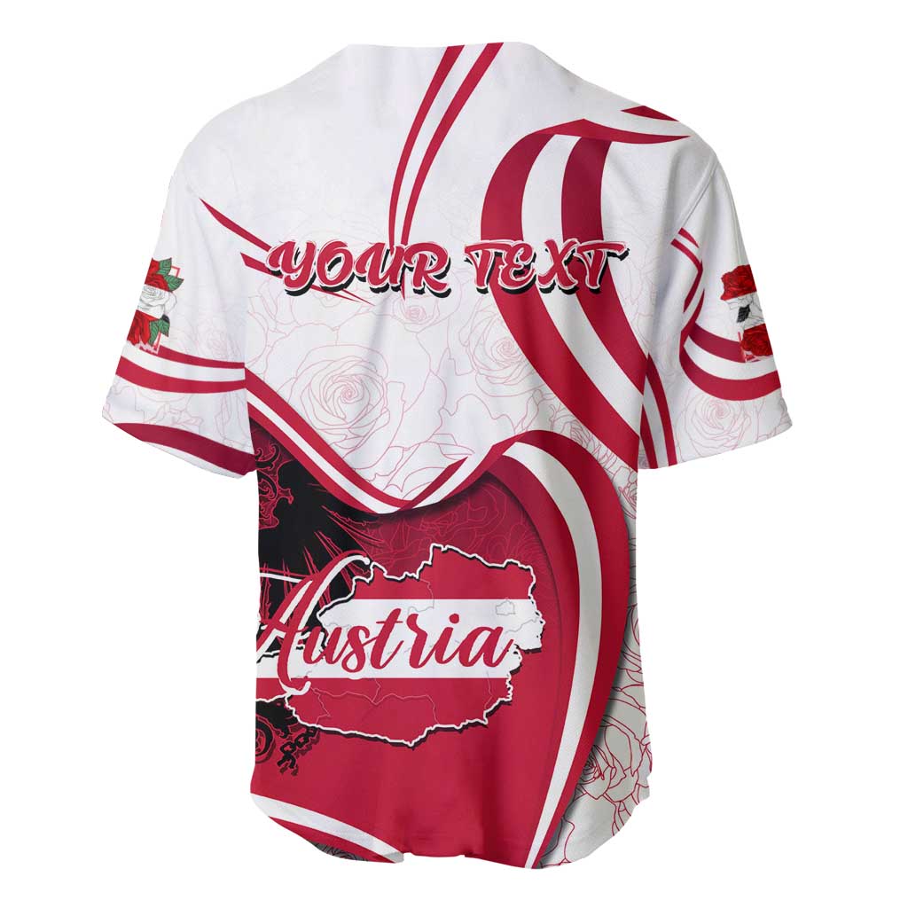 Personalized Austria In My Heart Baseball Jersey Osterreich Map Flag - Wonder Print Shop
