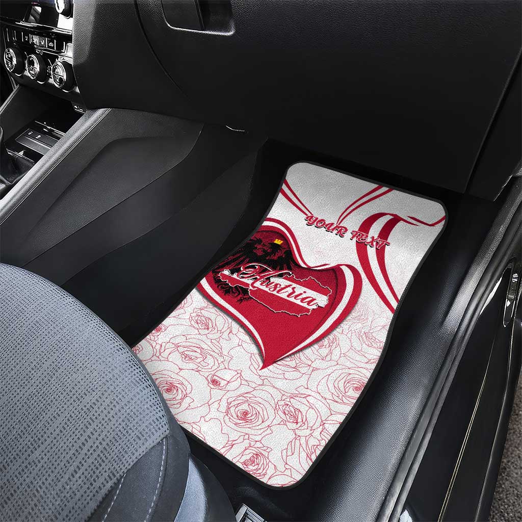 Austria In My Heart Car Mats Osterreich Map Flag - Wonder Print Shop