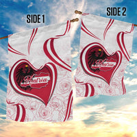 Austria In My Heart Garden Flag Osterreich Map Flag - Wonder Print Shop