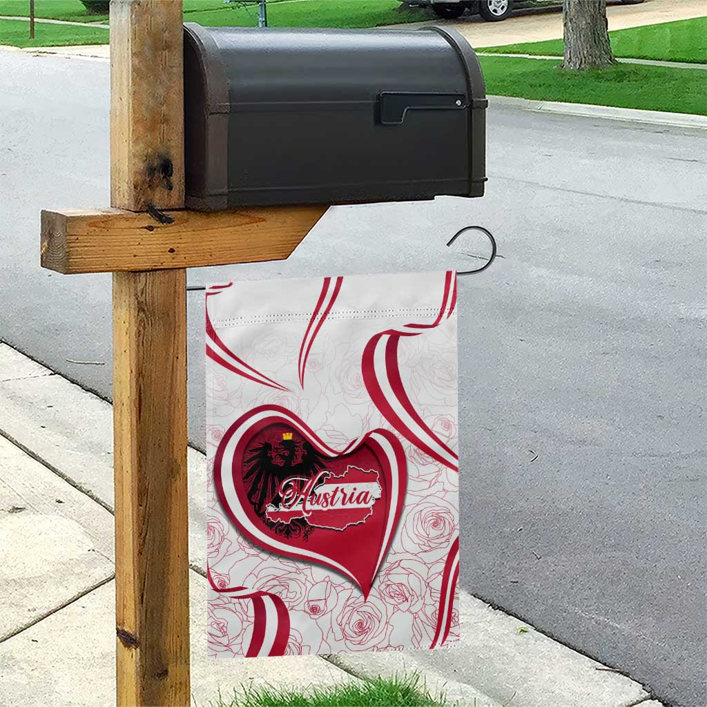 Austria In My Heart Garden Flag Osterreich Map Flag - Wonder Print Shop