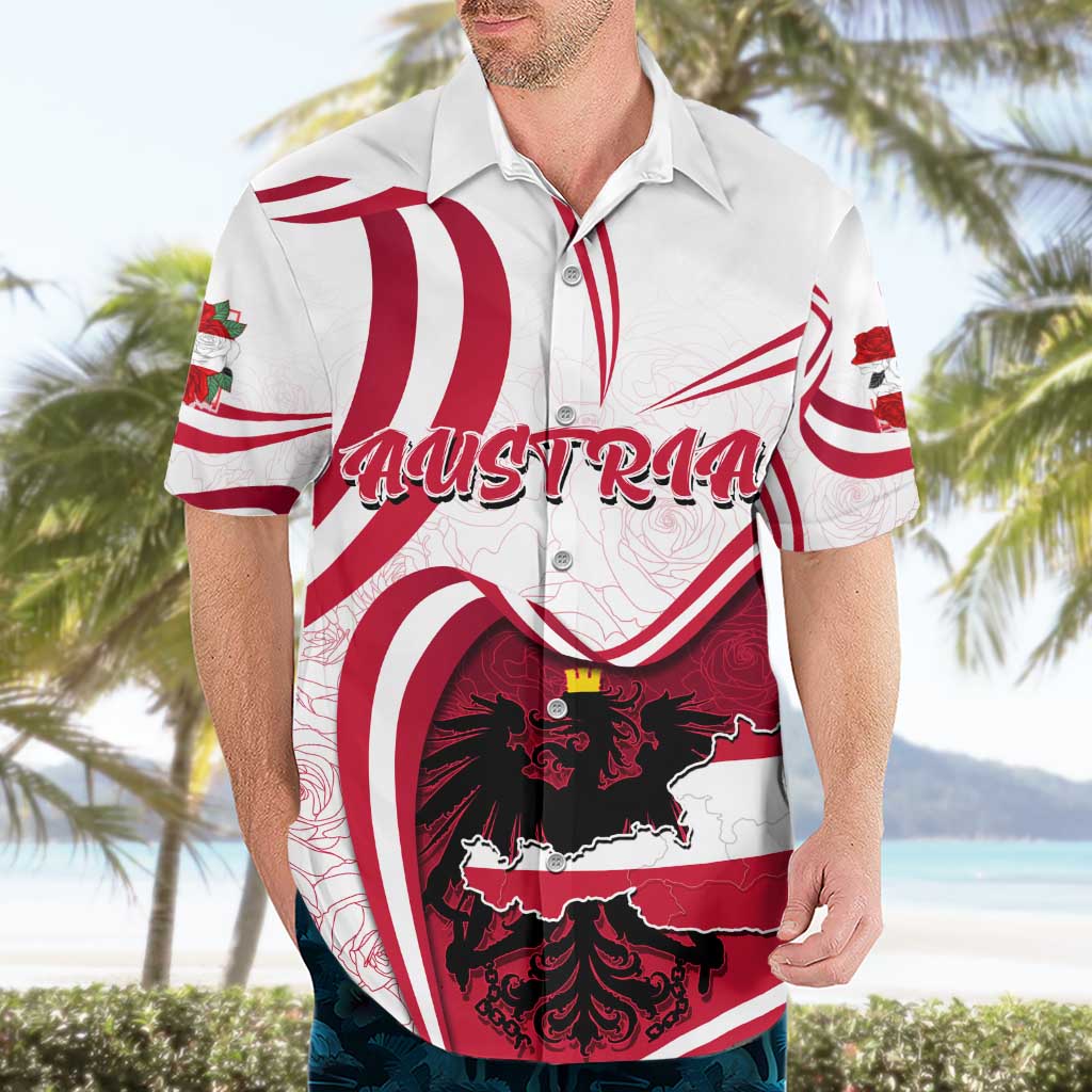 Personalized Austria In My Heart Hawaiian Shirt Osterreich Map Flag - Wonder Print Shop