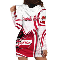 Personalized Austria In My Heart Hoodie Dress Osterreich Map Flag - Wonder Print Shop