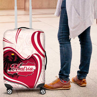 Austria In My Heart Luggage Cover Osterreich Map Flag - Wonder Print Shop