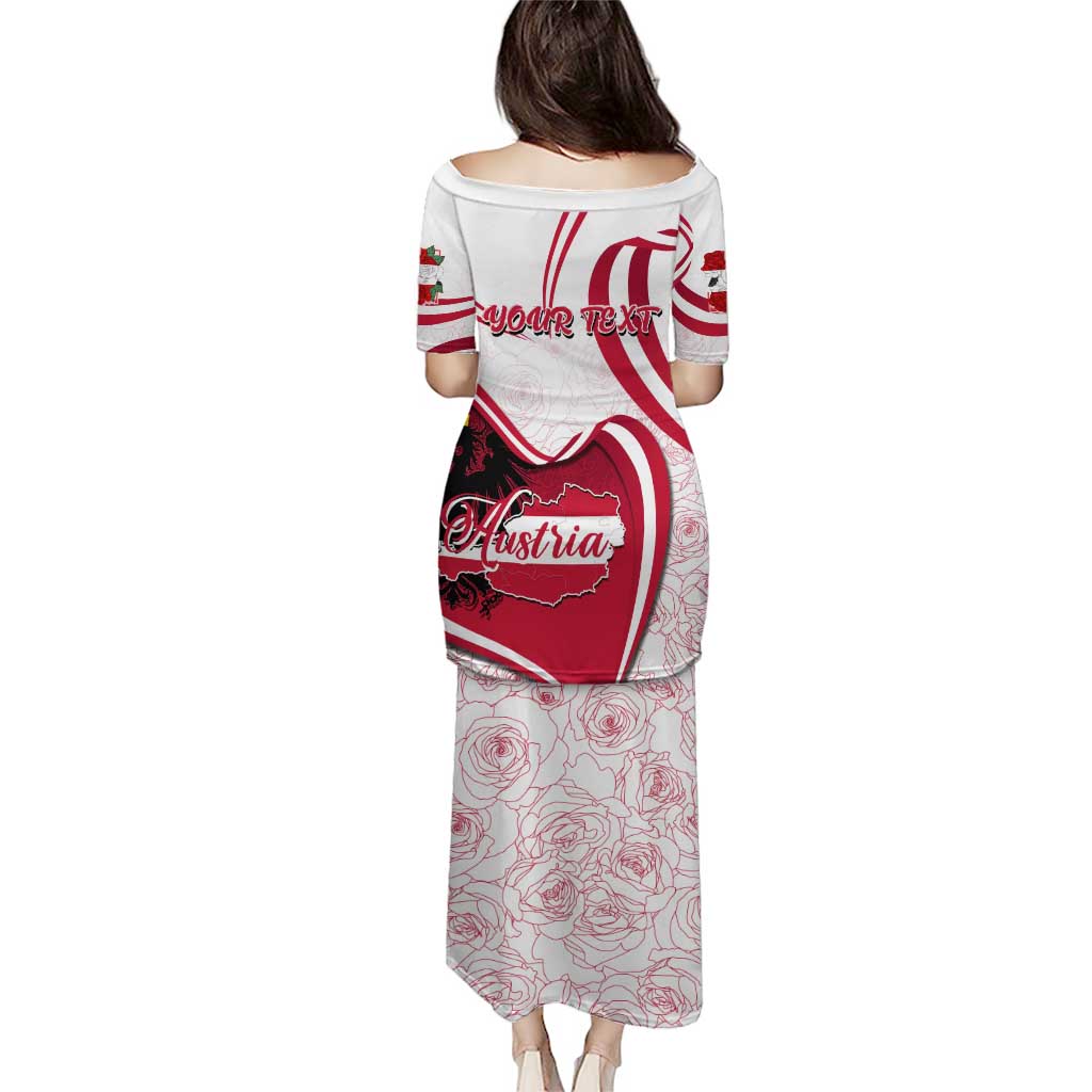 Personalized Austria In My Heart Puletasi Osterreich Map Flag - Wonder Print Shop