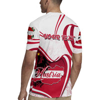 Personalized Austria In My Heart Rugby Jersey Osterreich Map Flag - Wonder Print Shop
