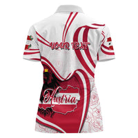 Personalized Austria In My Heart Women Polo Shirt Osterreich Map Flag - Wonder Print Shop