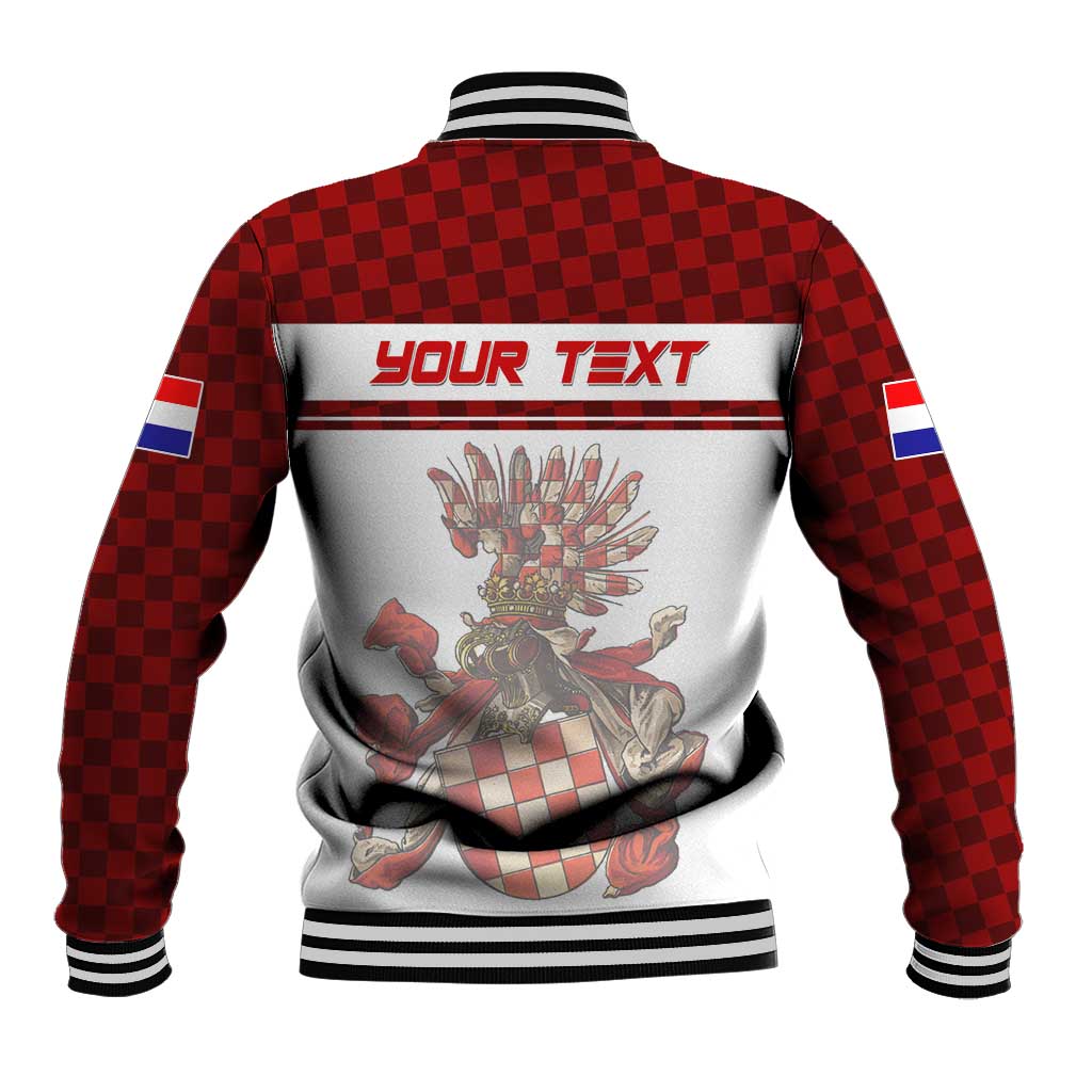 Personalized Croatia Baseball Jacket Vintage Coat Of Arms - Wonder Print Shop