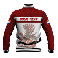 Personalized Croatia Baseball Jacket Vintage Coat Of Arms - Wonder Print Shop