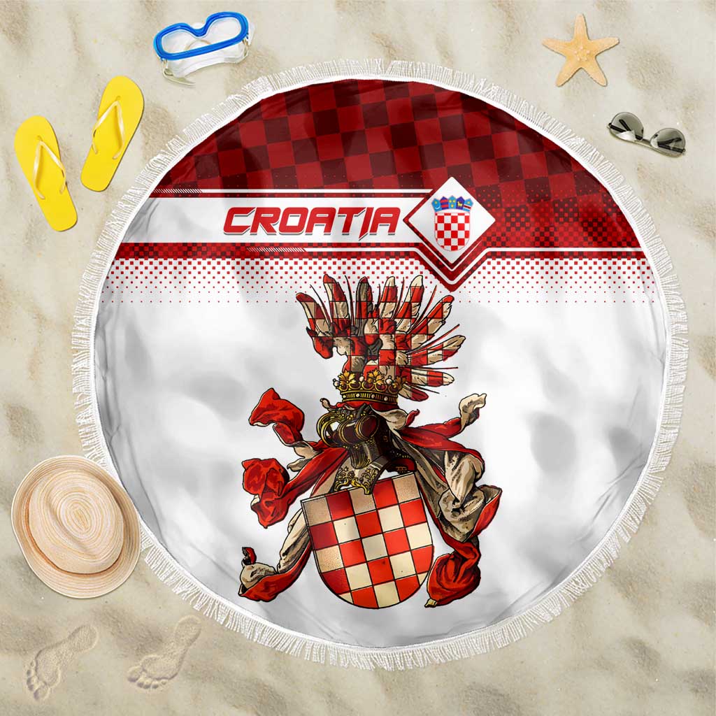 Croatia Beach Blanket Vintage Coat Of Arms - Wonder Print Shop