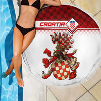 Croatia Beach Blanket Vintage Coat Of Arms - Wonder Print Shop