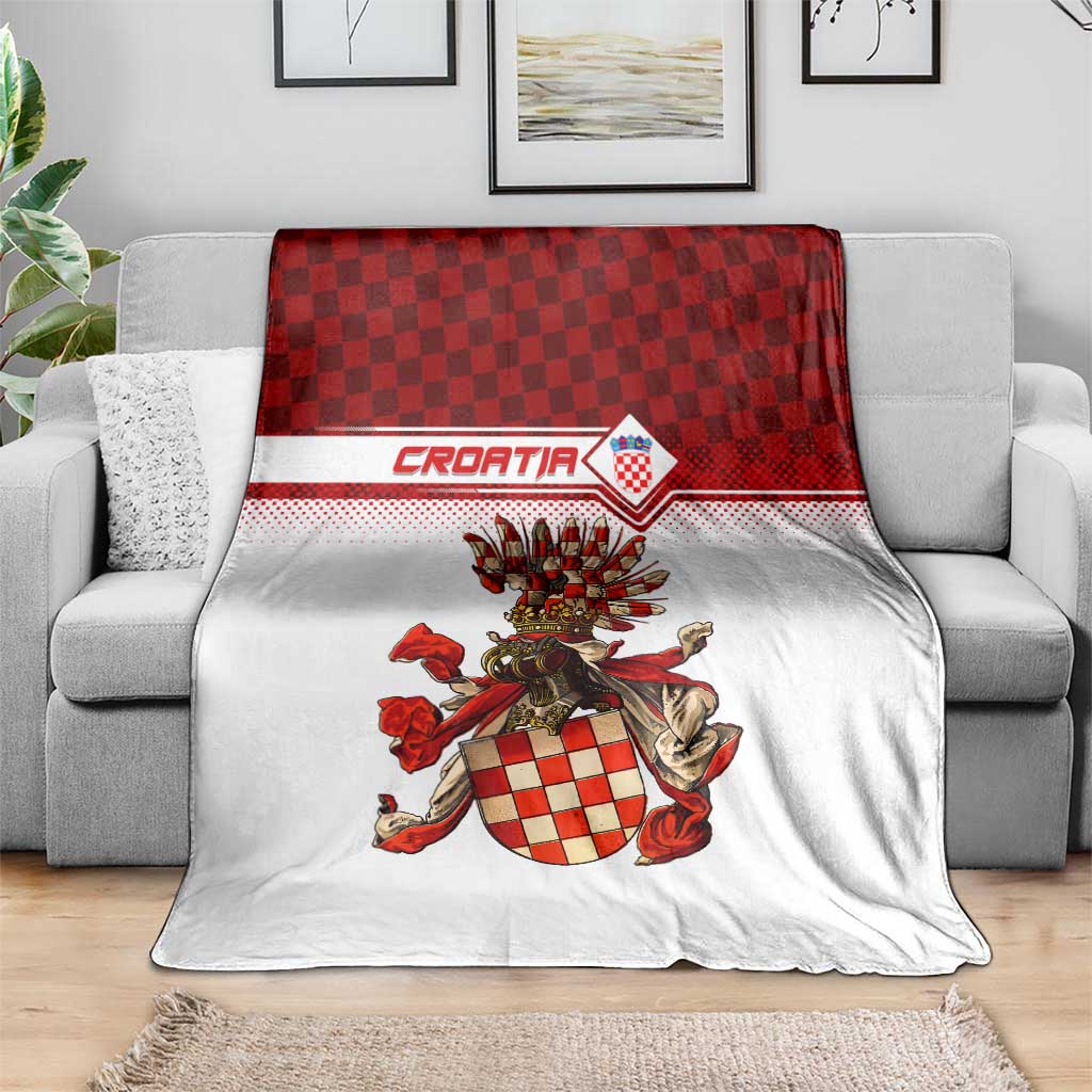Croatia Blanket Vintage Coat Of Arms