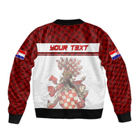 Personalized Croatia Bomber Jacket Vintage Coat Of Arms - Wonder Print Shop