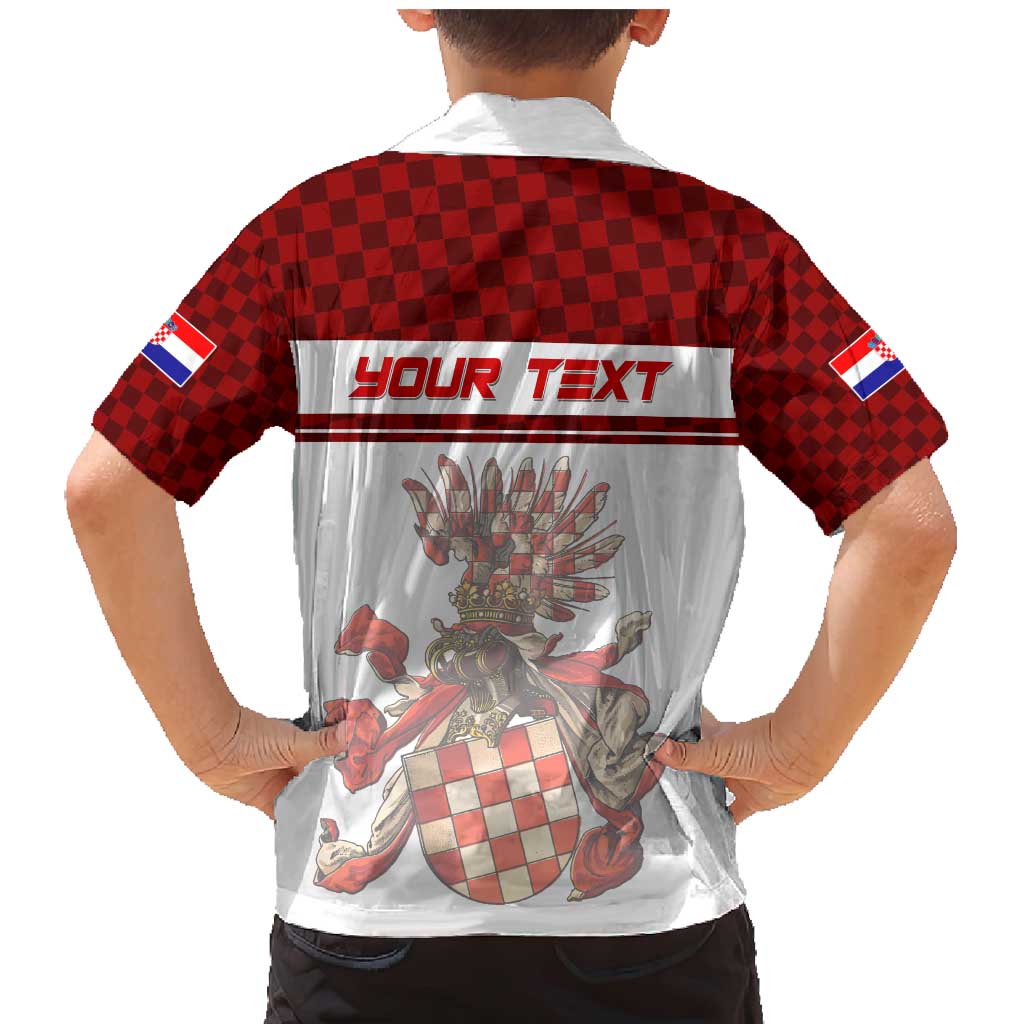 Personalized Croatia Family Matching Mermaid Dress and Hawaiian Shirt Vintage Coat Of Arms - Wonder Print Shop