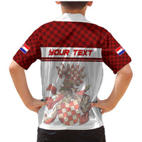 Personalized Croatia Family Matching Mermaid Dress and Hawaiian Shirt Vintage Coat Of Arms - Wonder Print Shop