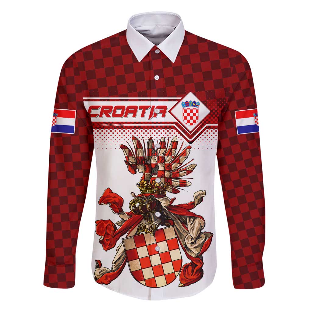 Personalized Croatia Family Matching Puletasi and Hawaiian Shirt Vintage Coat Of Arms - Wonder Print Shop