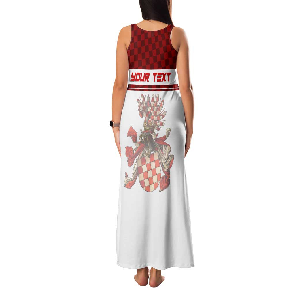 Personalized Croatia Family Matching Tank Maxi Dress and Hawaiian Shirt Vintage Coat Of Arms - Wonder Print Shop