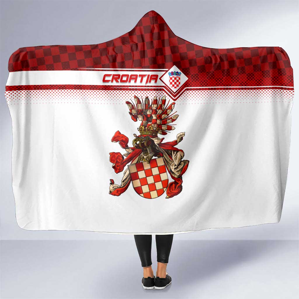 Croatia Hooded Blanket Vintage Coat Of Arms