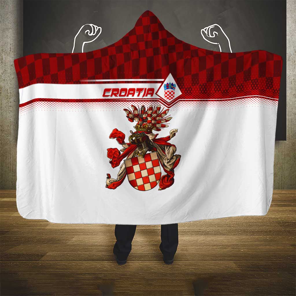 Croatia Hooded Blanket Vintage Coat Of Arms