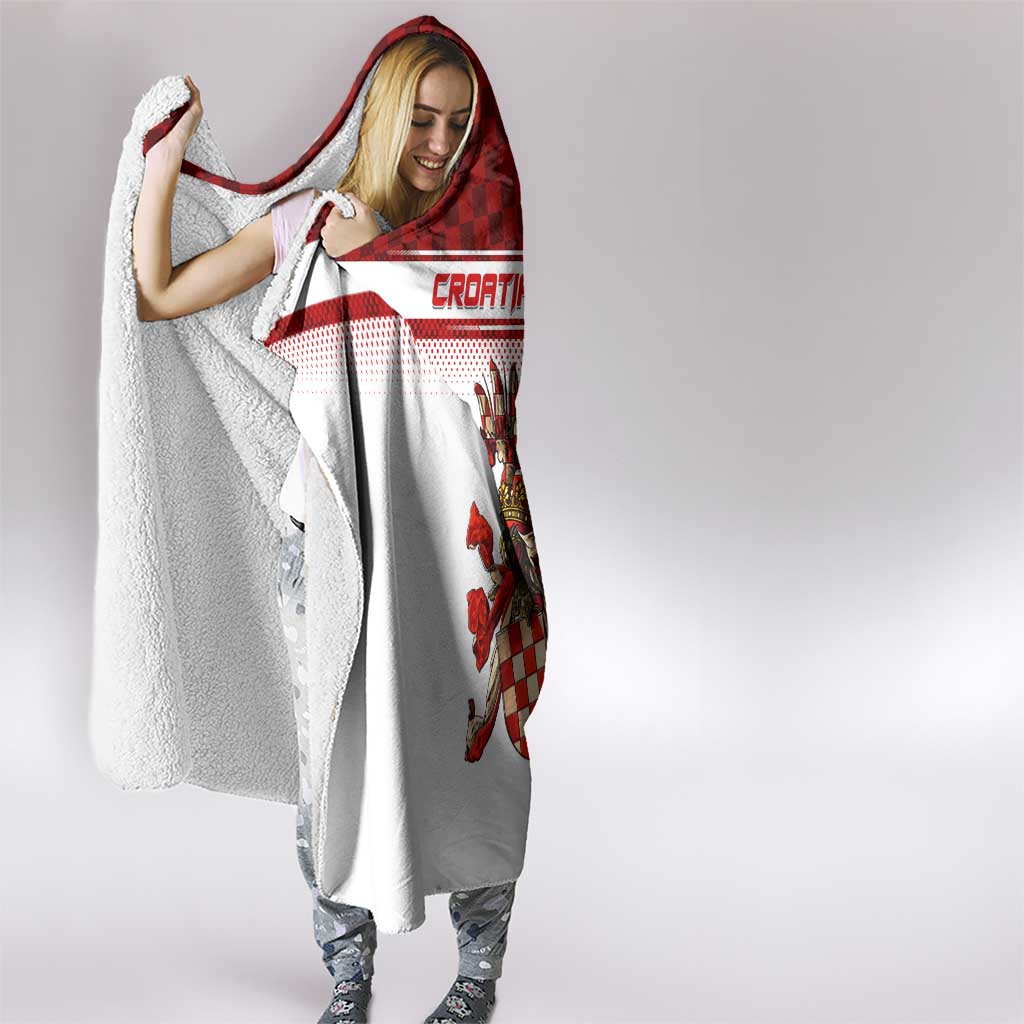 Croatia Hooded Blanket Vintage Coat Of Arms