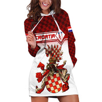 Personalized Croatia Hoodie Dress Vintage Coat Of Arms - Wonder Print Shop
