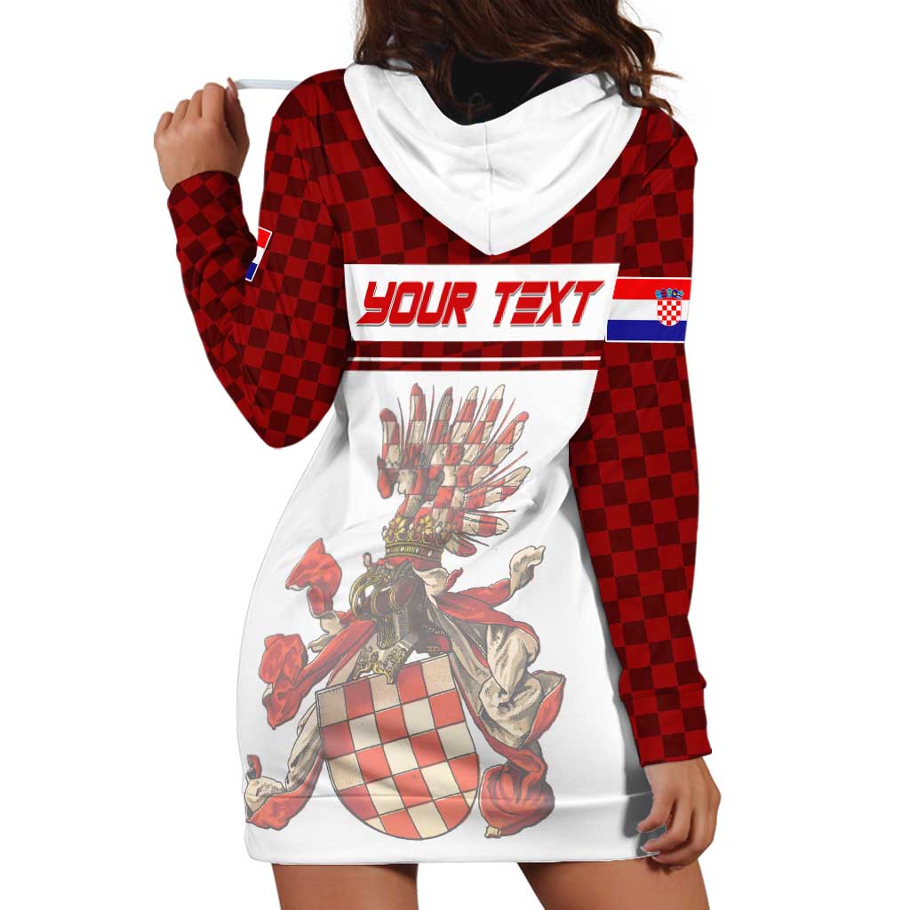 Personalized Croatia Hoodie Dress Vintage Coat Of Arms - Wonder Print Shop