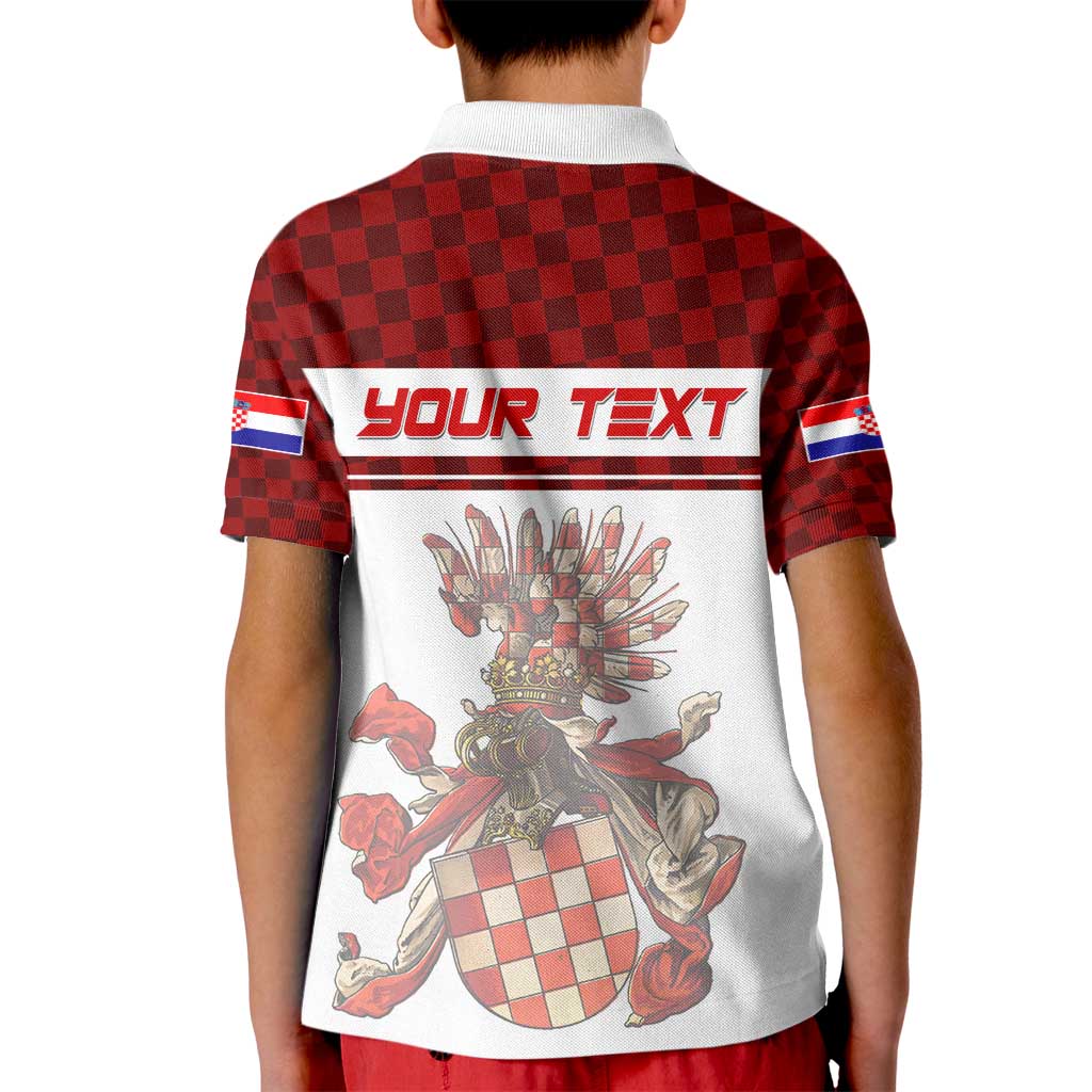 Personalized Croatia Kid Polo Shirt Vintage Coat Of Arms - Wonder Print Shop
