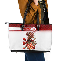 Croatia Leather Tote Bag Vintage Coat Of Arms - Wonder Print Shop