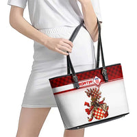 Croatia Leather Tote Bag Vintage Coat Of Arms - Wonder Print Shop