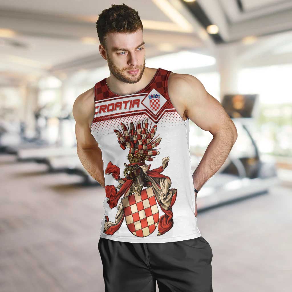 Personalized Croatia Men Tank Top Vintage Coat Of Arms - Wonder Print Shop