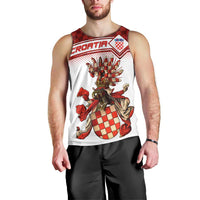 Personalized Croatia Men Tank Top Vintage Coat Of Arms - Wonder Print Shop