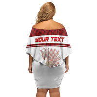 Personalized Croatia Off Shoulder Short Dress Vintage Coat Of Arms - Wonder Print Shop