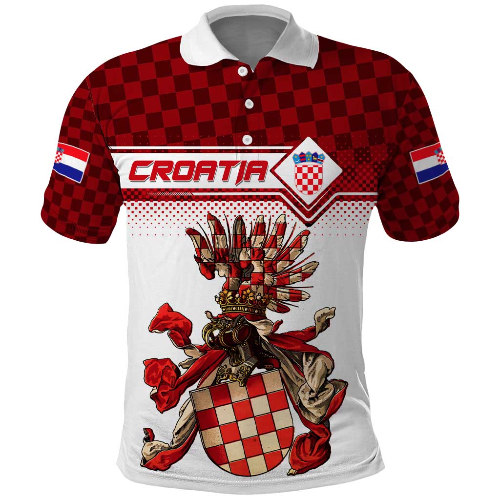 Personalized Croatia Polo Shirt Vintage Coat Of Arms - Wonder Print Shop