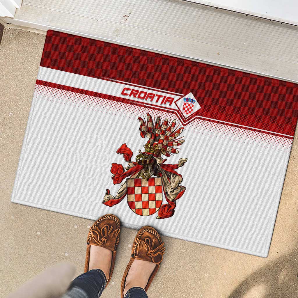 Croatia Rubber Doormat Vintage Coat Of Arms - Wonder Print Shop