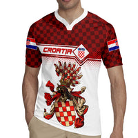 Personalized Croatia Rugby Jersey Vintage Coat Of Arms - Wonder Print Shop