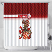 Croatia Shower Curtain Vintage Coat Of Arms
