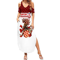 Personalized Croatia Summer Maxi Dress Vintage Coat Of Arms - Wonder Print Shop
