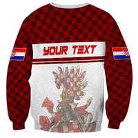 Personalized Croatia Sweatshirt Vintage Coat Of Arms - Wonder Print Shop