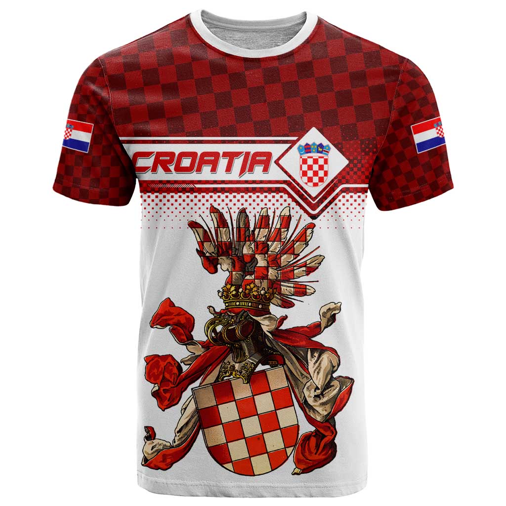 Personalized Croatia T Shirt Vintage Coat Of Arms - Wonder Print Shop