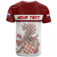 Personalized Croatia T Shirt Vintage Coat Of Arms - Wonder Print Shop