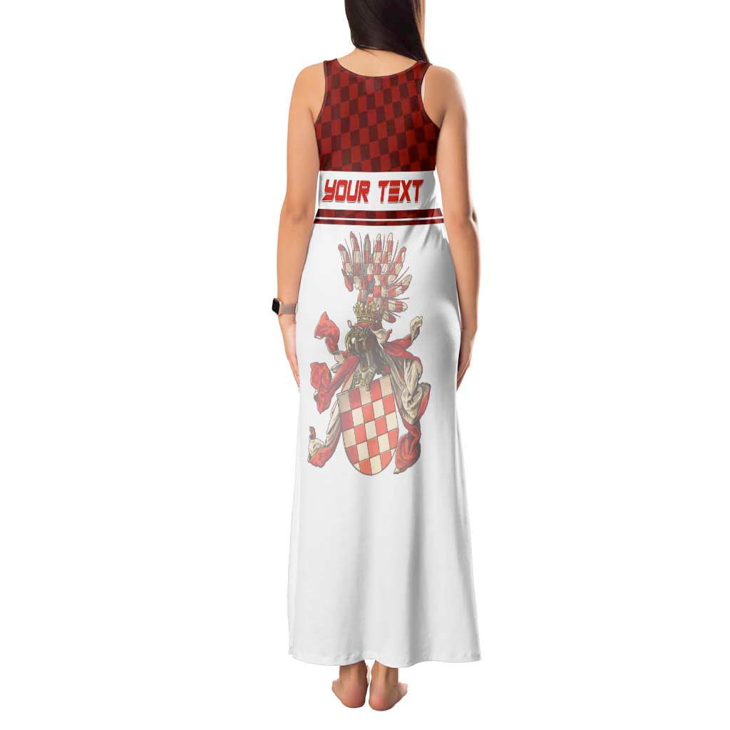 Personalized Croatia Tank Maxi Dress Vintage Coat Of Arms - Wonder Print Shop